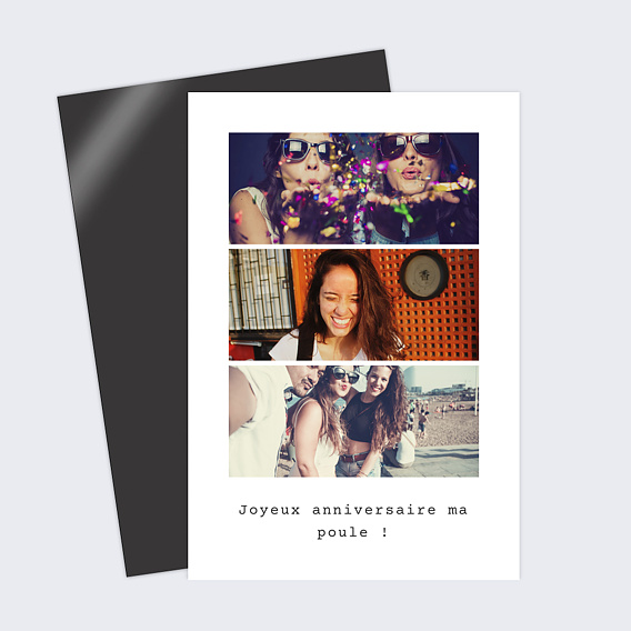 Carte anniversaire Polaroid Simple III