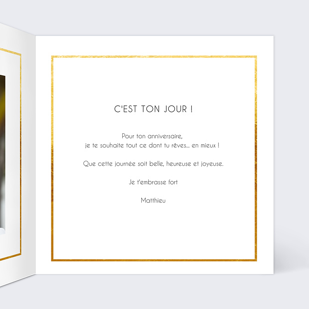 Carte Anniversaire Jolies Cadres Intérieur Droit