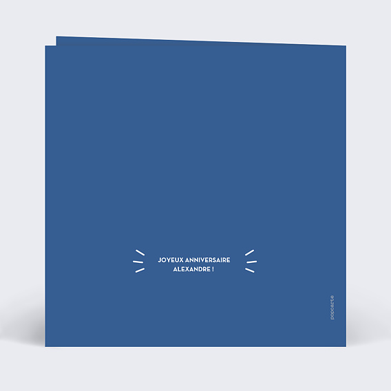 Carte anniversaire Bougie Verso