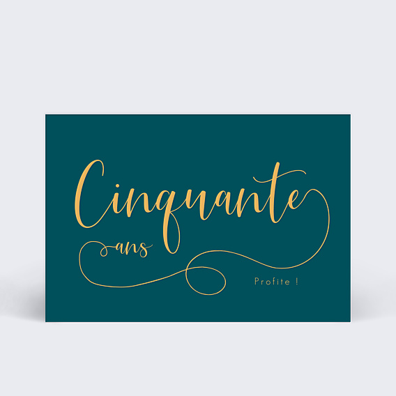 Carte anniversaire Milestone Cinquante