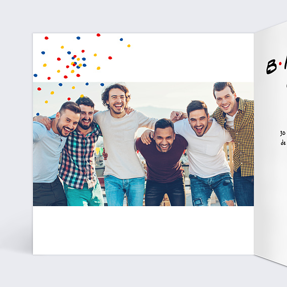 Carte anniversaire Copain de Soirée Intérieur Gauche