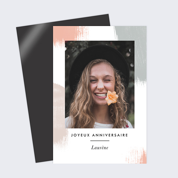 Carte anniversaire Traits de Peinture