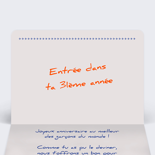 Carte D Anniversaire Billets D Avion Bon Pour Popcarte