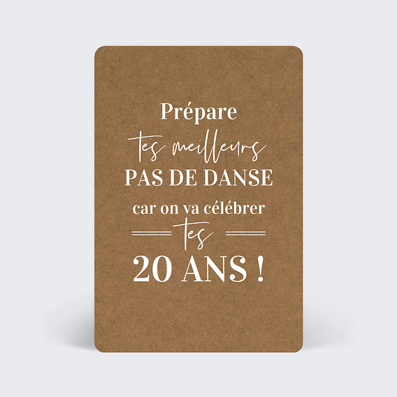 Carte anniversaire adulte Bohème