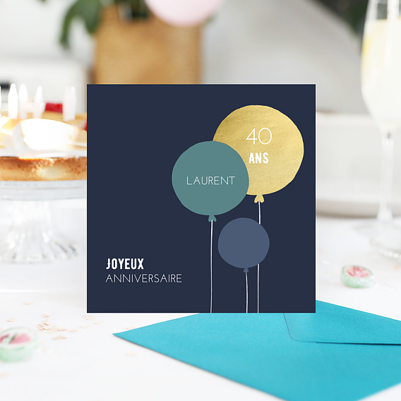Carte anniversaire Balloons Après 4