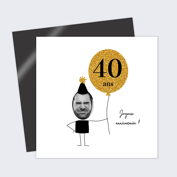 Carte anniversaire Anniversaire Paillettes