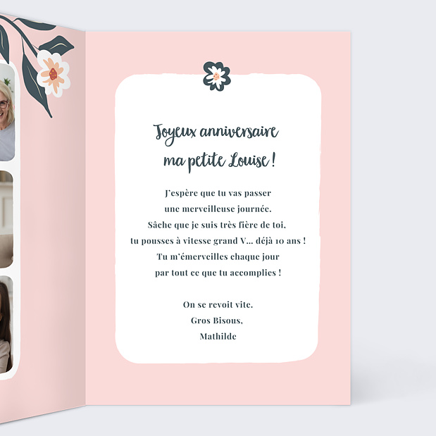 Carte Anniversaire Petit Chat Intérieur Droit