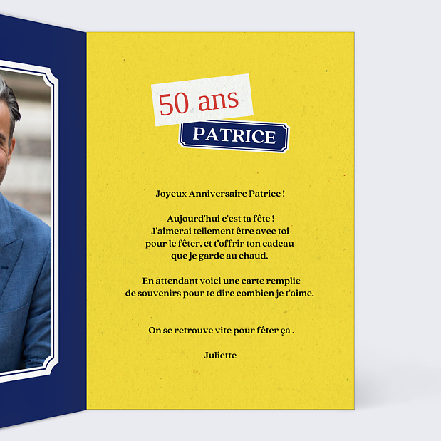 Carte Anniversaire Ricard Intérieur Droit