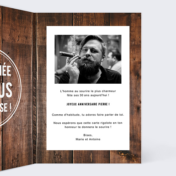 Carte anniversaire Pur Malt Intérieur Droit