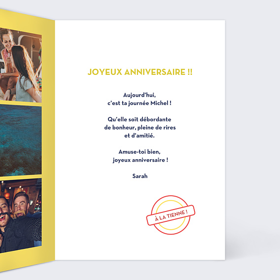 Carte anniversaire Team Apéro Intérieur Droit