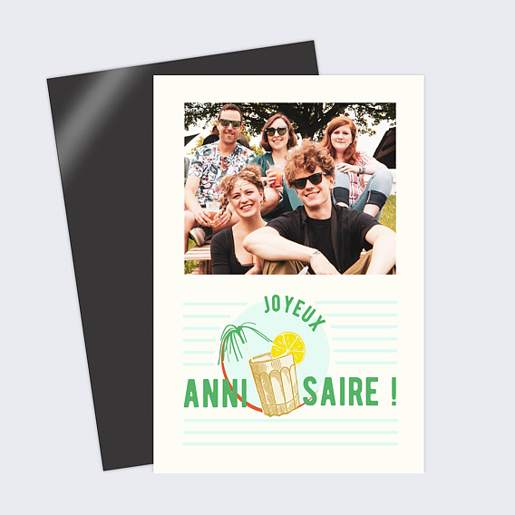 Carte anniversaire Anni Verre Saire