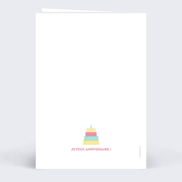 Carte Anniversaire Birthday Cake Verso