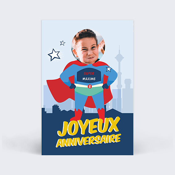 Anniversaire Enfant Drôle de super-héros