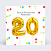 Carte anniversaire Party 20