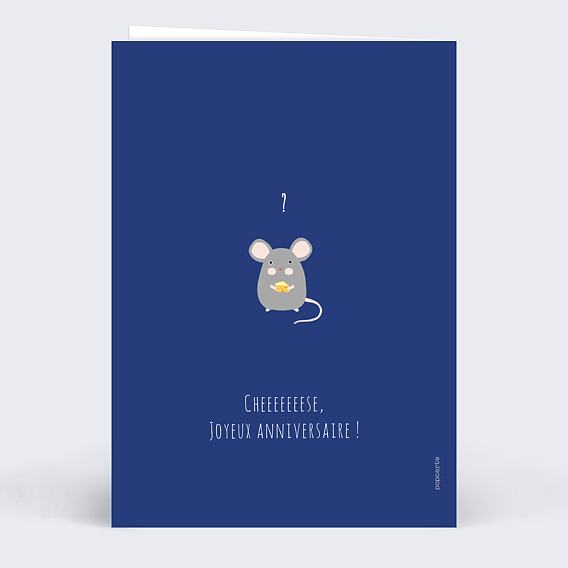 Carte anniversaire Say Cheeese Verso