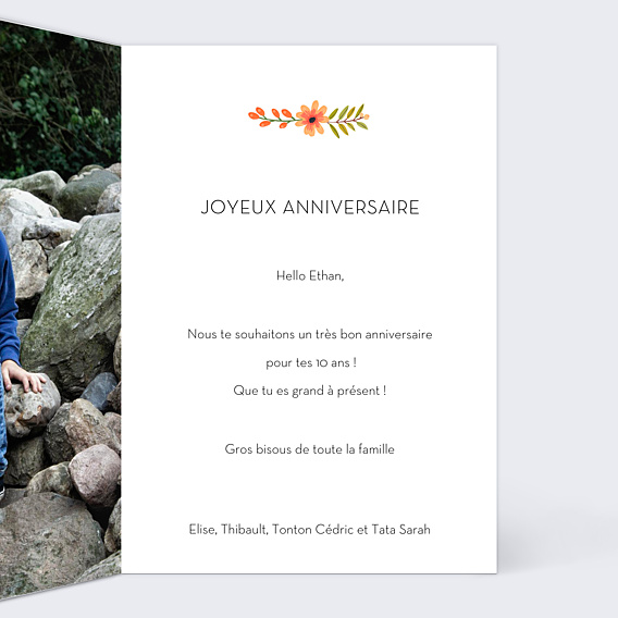 Anniversaire Enfant Bouquet Printanier