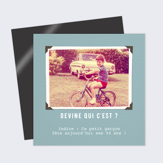 Carte anniversaire Effet tirage