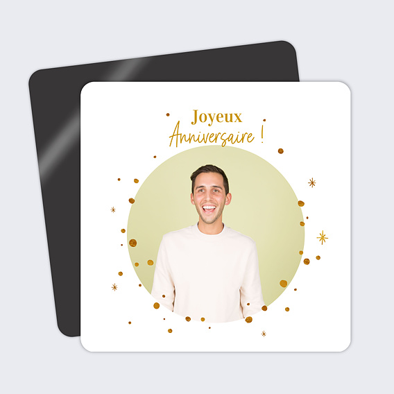 Carte anniversaire Golden Dots