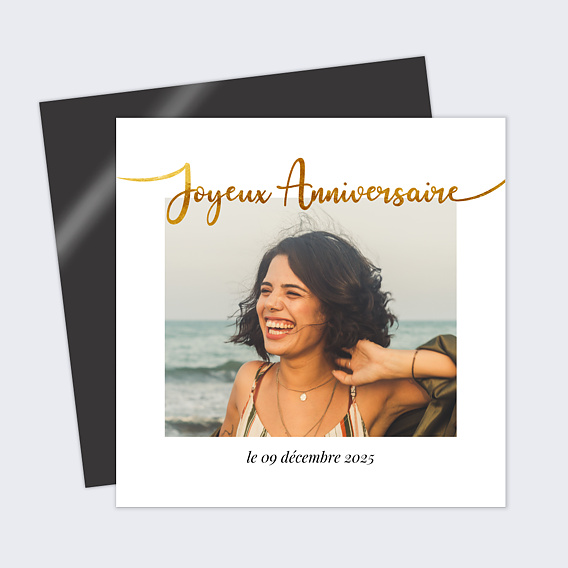 Carte anniversaire Ligne Ocre