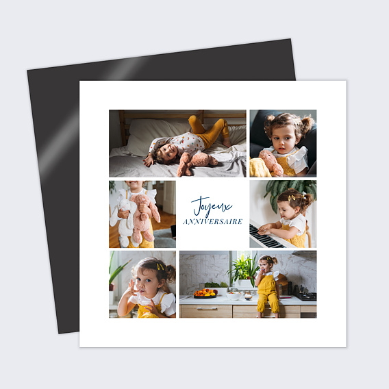 Carte anniversaire enfant Multiphotos Chic