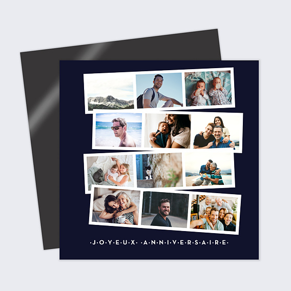 Carte anniversaire Rétrospective Photomaton
