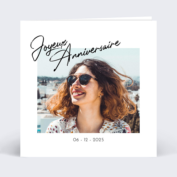 Carte anniversaire Signature Recto