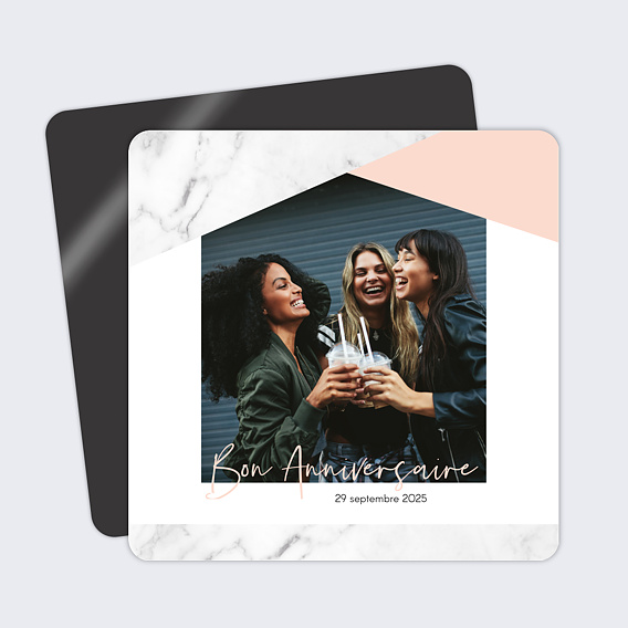Carte anniversaire Marbre