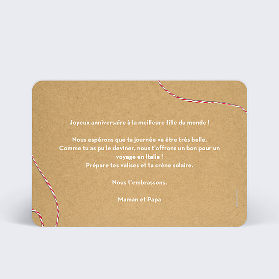 Anniversaire Adulte Boarding Pass - Bon Pour Voyage