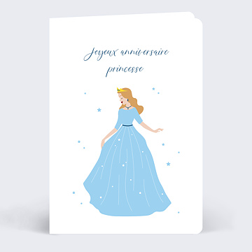 Carte Anniversaire enfant Bal Princesse 