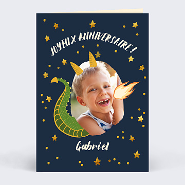 Carte Anniversaire enfant Dragon