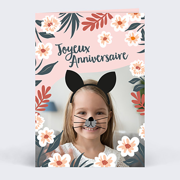 Carte Anniversaire enfant Petit Chat