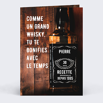 Carte anniversaire adulte Pur Malt