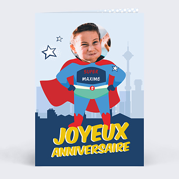 Carte d'Invitation Anniversaire Enfant Bat Anniversaire - Popcarte