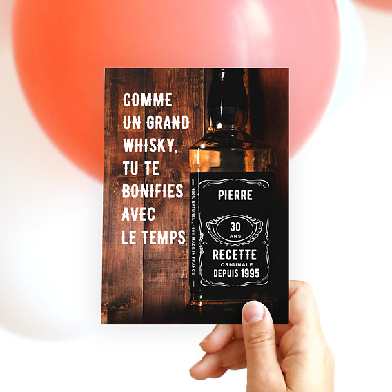 Carte anniversaire Pur Malt Après 4