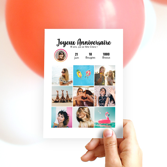 Carte anniversaire Tendance Après 4