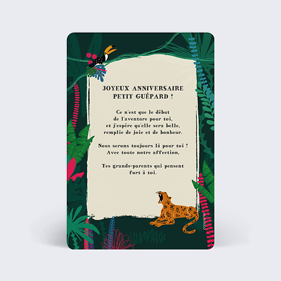 Anniversaire Enfant Jungle Tropical