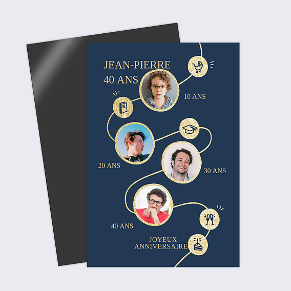 Carte anniversaire Timeline