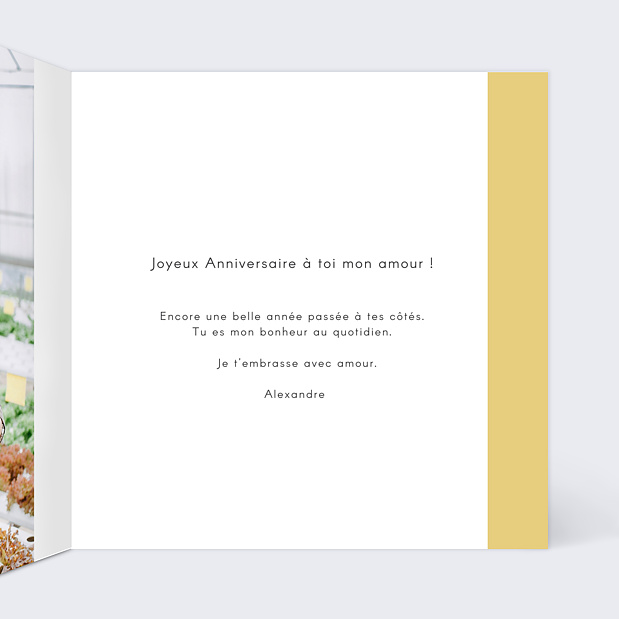 Carte Anniversaire Addition Intérieur Droit