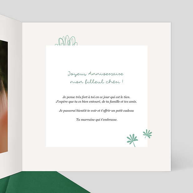 Carte Anniversaire Jungle Secrète Intérieur Droit