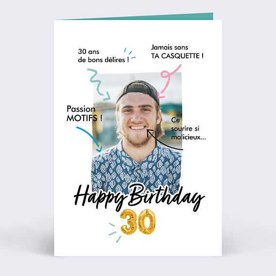 Carte anniversaire adulte Sacré Toi