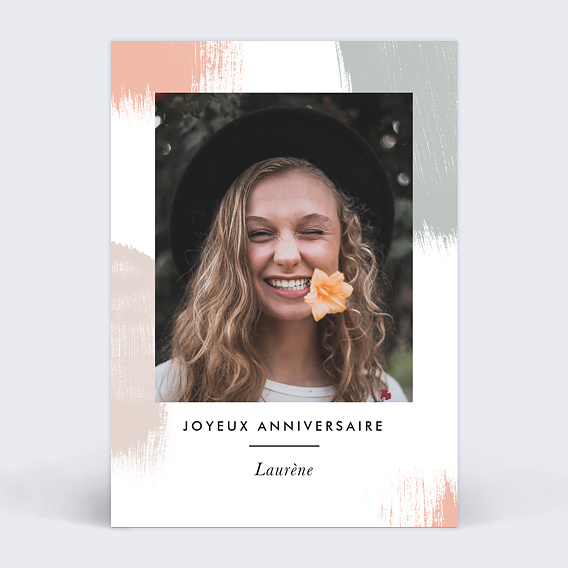 Carte anniversaire adulte Traits de Peinture