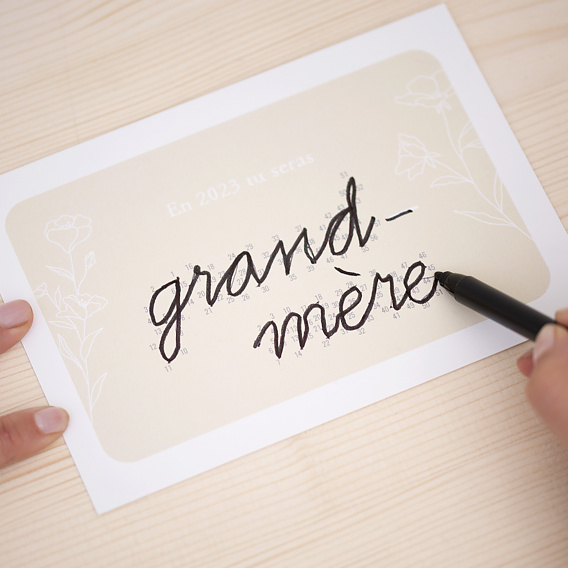 Carte Annonce Grossesse Annonce à Relier Grand-mère