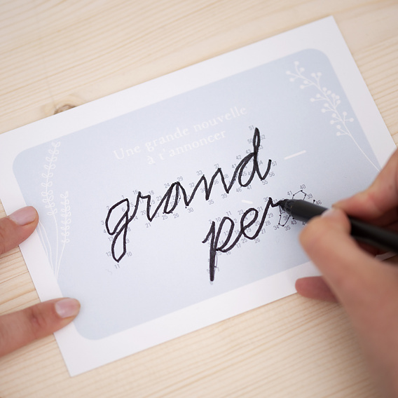 Carte Annonce Grossesse Annonce à Relier Grand-père