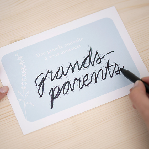 Carte Annonce Grossesse Annonce à Relier Grands-parents