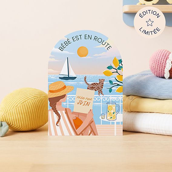 Carte Annonce Grossesse Brise d’été - Marion Blanc x Popcarte