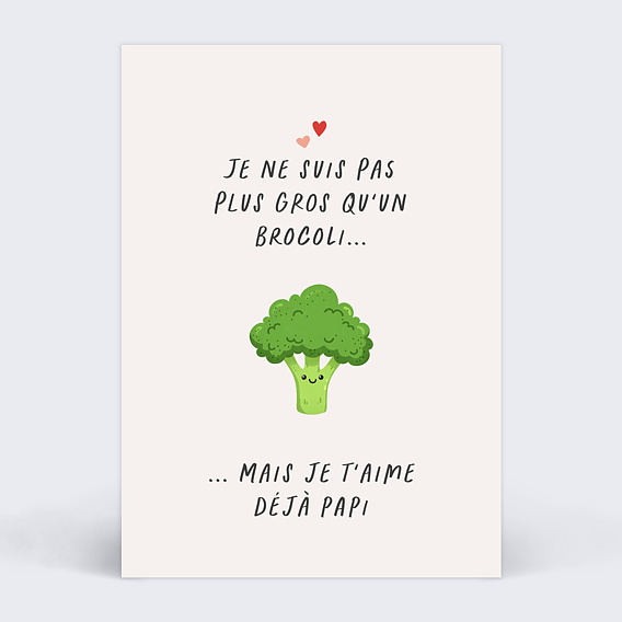 Carte Annonce Grossesse Brocoli