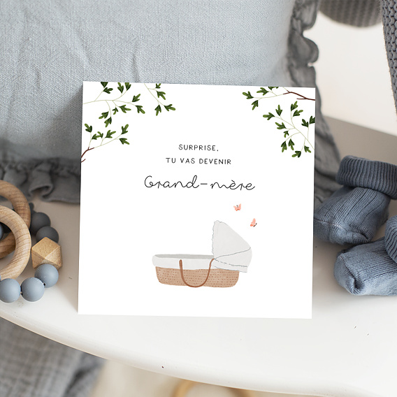 Carte annonce grossesse Couffin