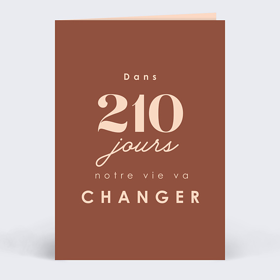 Carte annonce grossesse Dans 200 jours