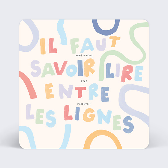 Carte annonce grossesse Entre les lignes