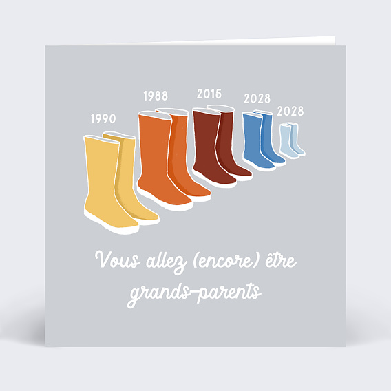 Carte annonce grossesse Famille à Bottes